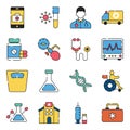 Pack of Medical Flat Icons