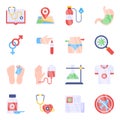 Pack of Medical Tools Flat Icons Royalty Free Stock Photo