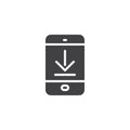 Download mobile app screen vector icon