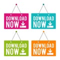Download now with Icon hanging Door Sign. Eps10 Vector. Royalty Free Stock Photo