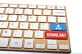 Download Now Icon with text on keyboard closeup Royalty Free Stock Photo
