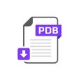 Download PDB file format, extension icon Royalty Free Stock Photo