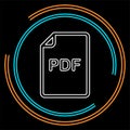 Download PDF document icon - vector file format symbol Royalty Free Stock Photo