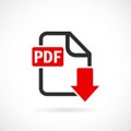 Download pdf file vector icon Royalty Free Stock Photo