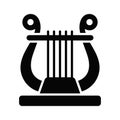 Download this premium icon of harp, greek musical instrument