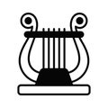 Download this premium icon of harp, greek musical instrument