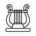 Download this premium icon of harp, greek musical instrument