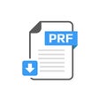 Download PRF file format, extension icon Royalty Free Stock Photo