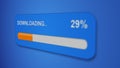 Download progress bar close-up