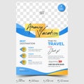 Modern travel poster template with photo