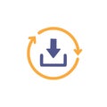 Download and Refresh Cycle Icon Symbol for Data Update and Synchronization Process Royalty Free Stock Photo