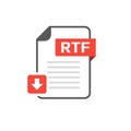 Download RTF file format, extension icon