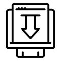 Download search engine icon, outline style