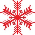 Christmas Geometric Snowflake Snow Crystal Vector Decoration Royalty Free Stock Photo