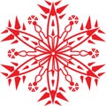 Christmas Geometric Snowflake Snow Crystal Vector Decoration Royalty Free Stock Photo