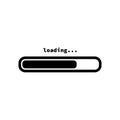 Download sign. Load icon. Load system. Data load. Loading bar. Vector stock illustration