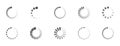 Download sign set. Load icons set. Load system. Data load. Loading bar Royalty Free Stock Photo
