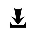 Download button simple vector icon internet downloading sign
