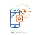 Download smartphone app - mobile application purchase icon