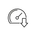 Download speed line icon. Vector illustration. stock image. Royalty Free Stock Photo