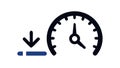 Download Speedometer with Performance Indicator Icon, vector design Generative AI Royalty Free Stock Photo