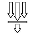 Download strain flow icon outline vector. Dark conduit