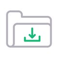 Download thin color line vector icon