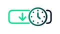 Download Time Indicator: Efficient File Retrieval, vector design Generative AI Royalty Free Stock Photo