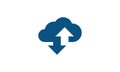 download upload cloud connect data icon. Vector illustration
