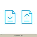 Download and Upload Document Icon Illustration Design. Vector EPS 10 Royalty Free Stock Photo