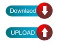 Download and Upload Red and skyblue button