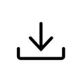 Download vector icon. Install symbol Upload button Royalty Free Stock Photo