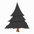 Download Vector silhouette of a black Christmas tree. Download Eps and PNG. Royalty Free Stock Photo