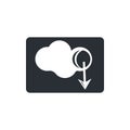 Download from Virtual Cloud icon vector sign and symbol isolated on white background, Download from Virtual Cloud logo concept