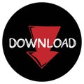 DOWNLOAD web button with down arrow Royalty Free Stock Photo