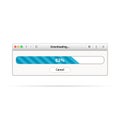 Downloading bar in simple browser window on white