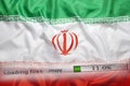 Downloading files on a computer, Iran flag
