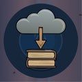 Downloading Knowledge and EBooks from the Cloud Royalty Free Stock Photo