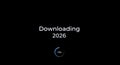 Downloading software update for year 2026 with loading progress bar ui Royalty Free Stock Photo