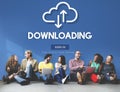 Downloading Technology Online Website Storage Concept Royalty Free Stock Photo