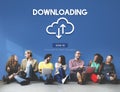 Downloading Technology Online Website Storage Concept Royalty Free Stock Photo