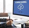 Downloading Technology Online Website Storage Concept Royalty Free Stock Photo