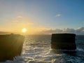 Sunset Downpatrick Head, County Mayo, Ireland Royalty Free Stock Photo