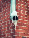 The downpipe was covered with ice