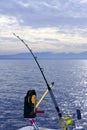 Downrigger boat gear saltwater trolling tackle Royalty Free Stock Photo