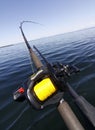 Downrigger fishing rod Royalty Free Stock Photo