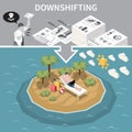 Downshifting Isometric Poster