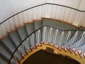 Downside view of a spiral staircase Royalty Free Stock Photo