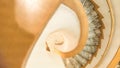 Downside view of a spiral staircase Royalty Free Stock Photo