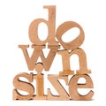 Downsize Wood Word